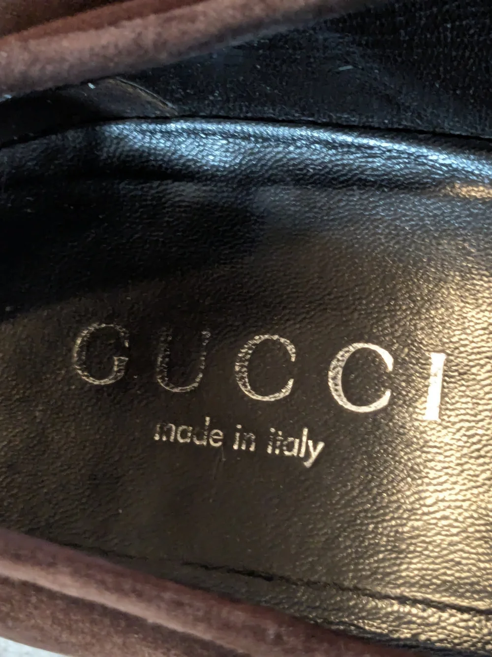 Gucci Men’s Brown Suede Horsebit Loafers 13 D